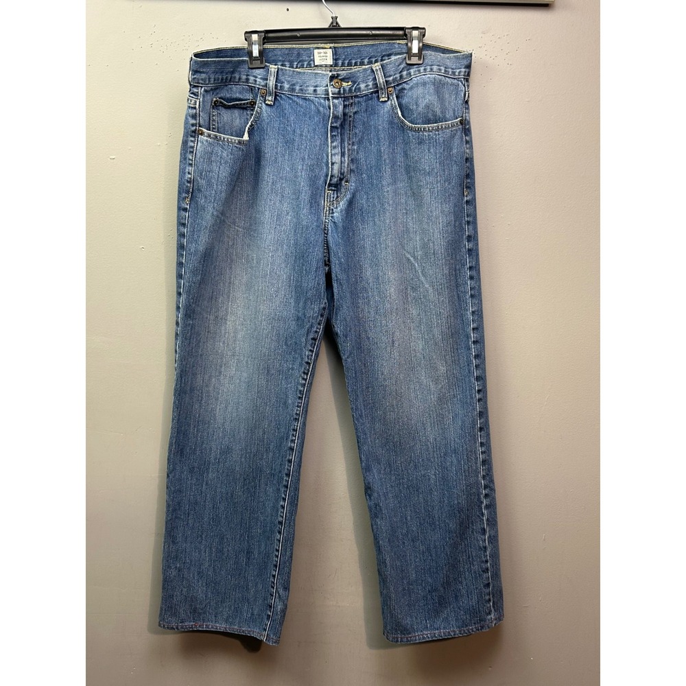J.Crew Jeans Mens 38x29.5 Blue Relaxed Fit Straight Medium Wash Denim Cotton